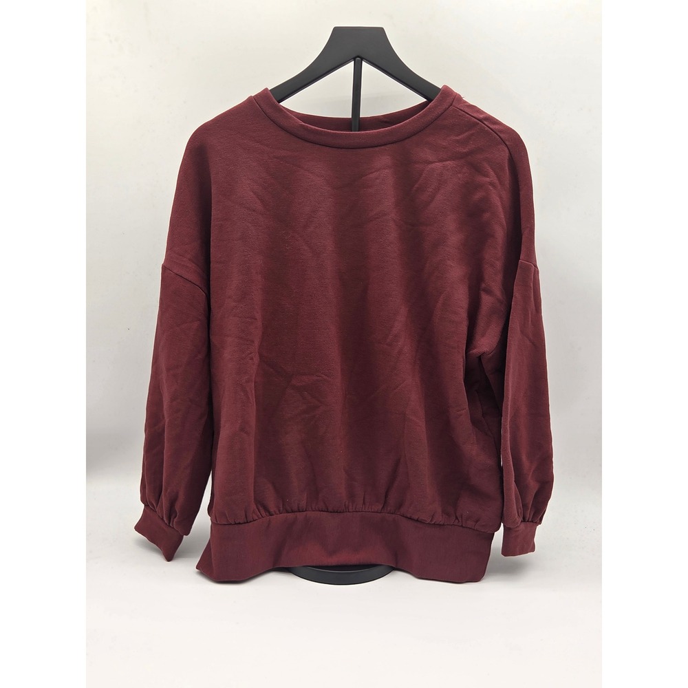 Workshop Republic Clothing Burgundy Pullover Sweatshirt Size S